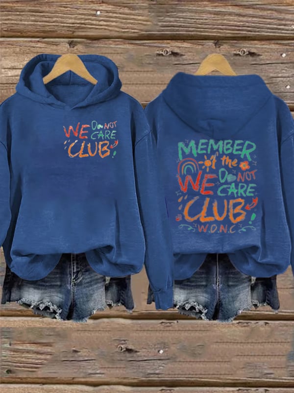 Retro Funny Proud Member Of WDNC Club Menopause Perimenopause Print Hoodie