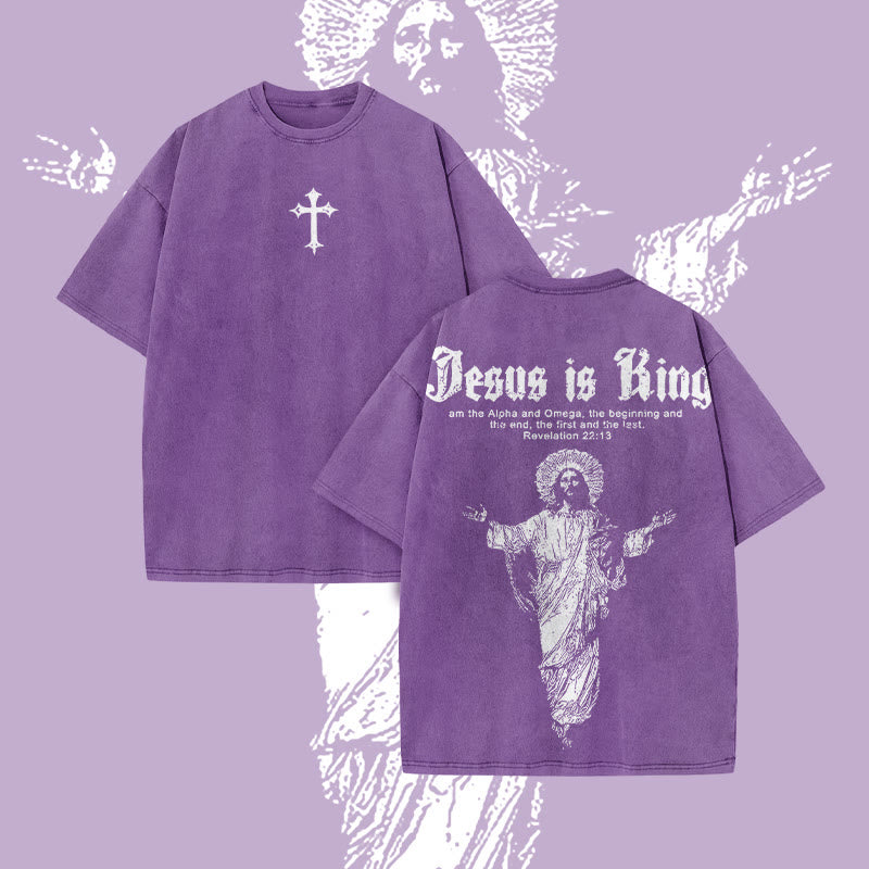 Jesus Is King Vintage Washed Unisex T-Shirt