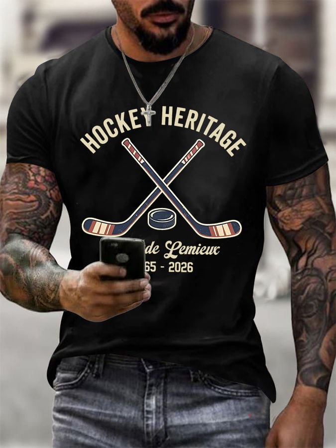 Men's RIP PEPE Hockey Heritage ,Hockey Fan T- Shirt