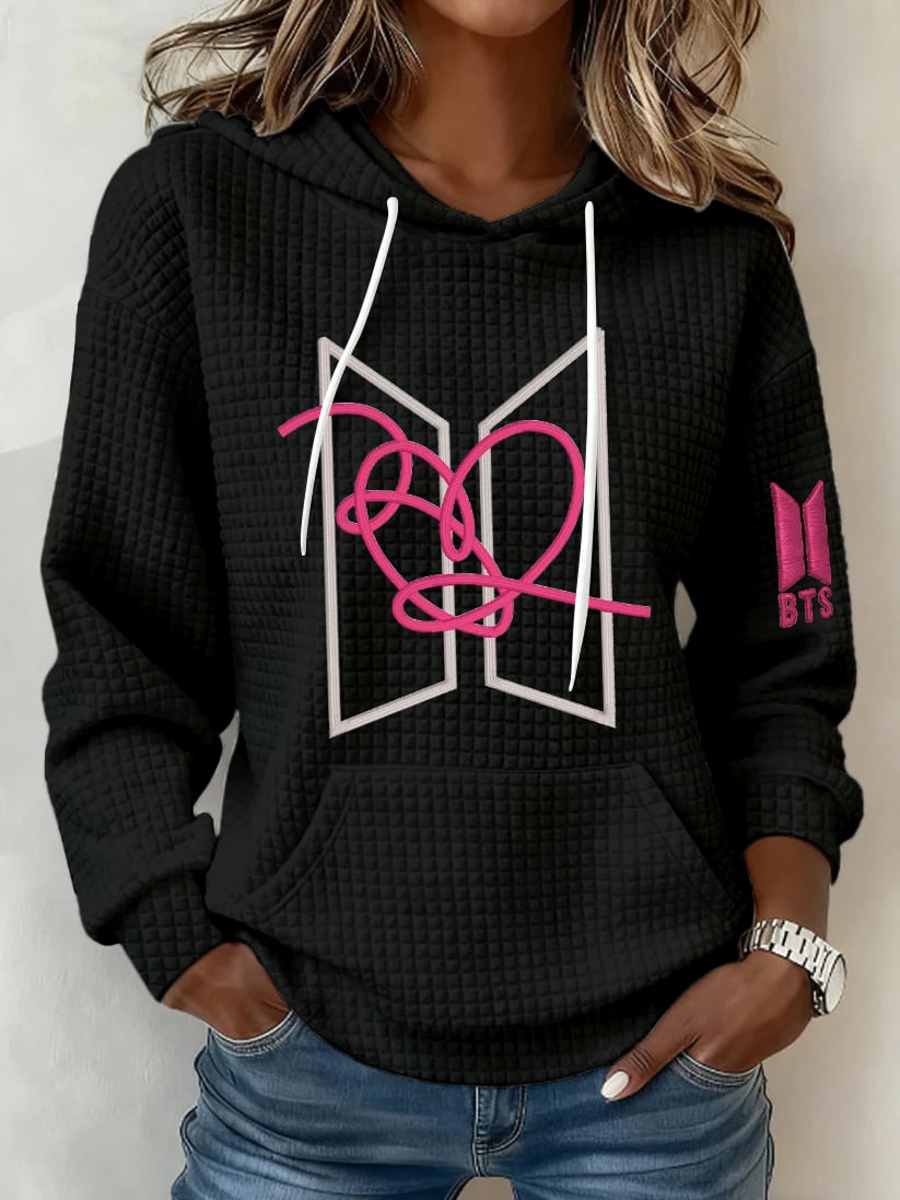 Women's Retro Leisure  Print Hoodie