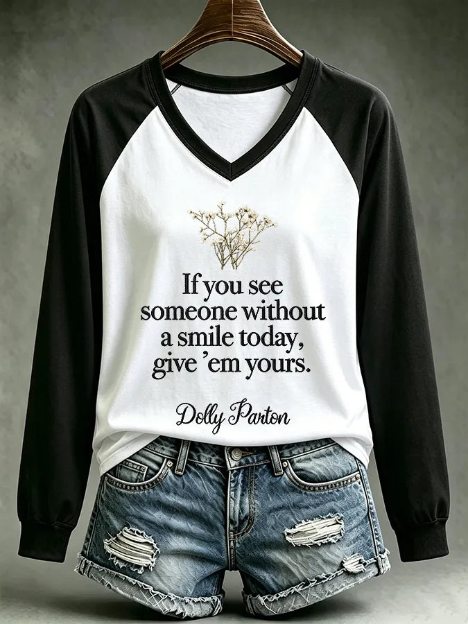 Women'S Country Cowgirl Dolly Commemorative The Way I See It, If You Want The Rainbow, You Gotta Put Up With The Rain Print Sweatshirt