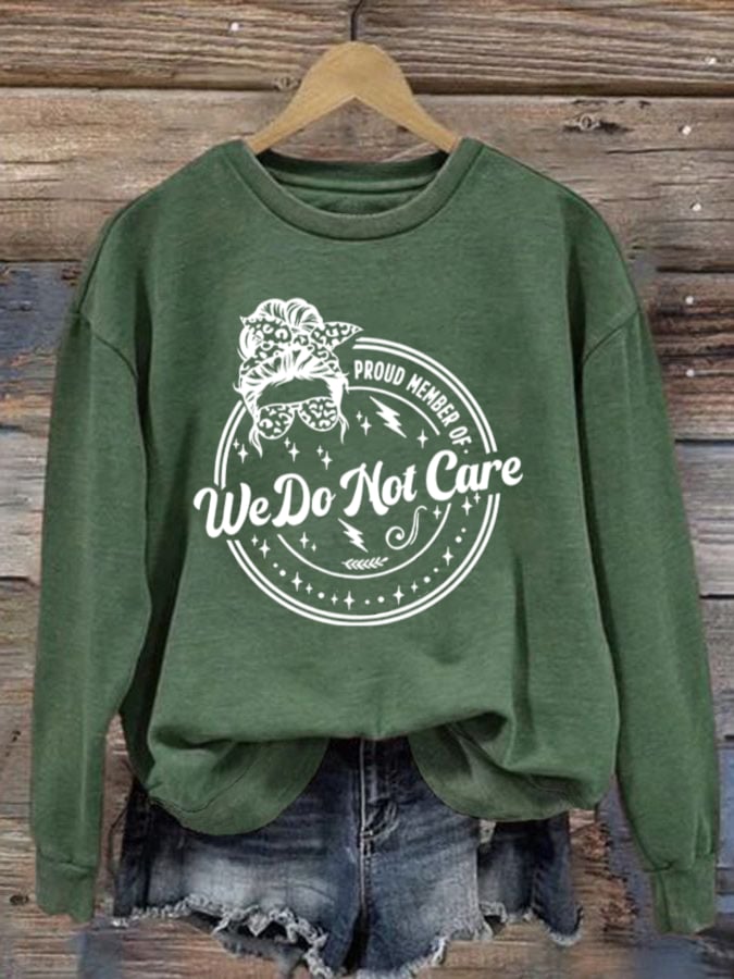 Retro Funny Proud Member Of  Print Sweatshirt