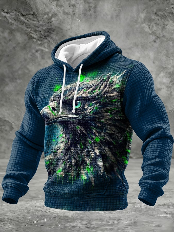 Men'S  casual Printed Hooded Sweatshirt