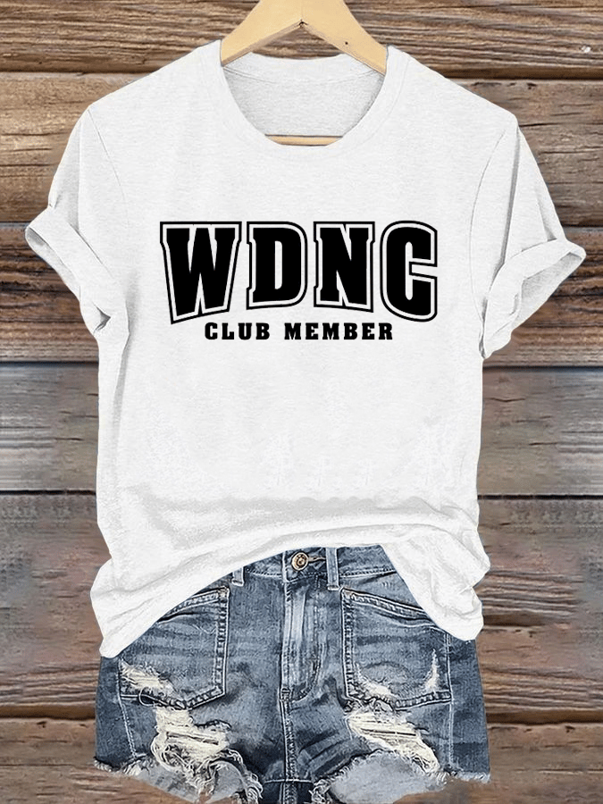Women's  Retro Funny Proud Member Of Club We Do Not Care Menopause Perimenopause Print  T-shirt