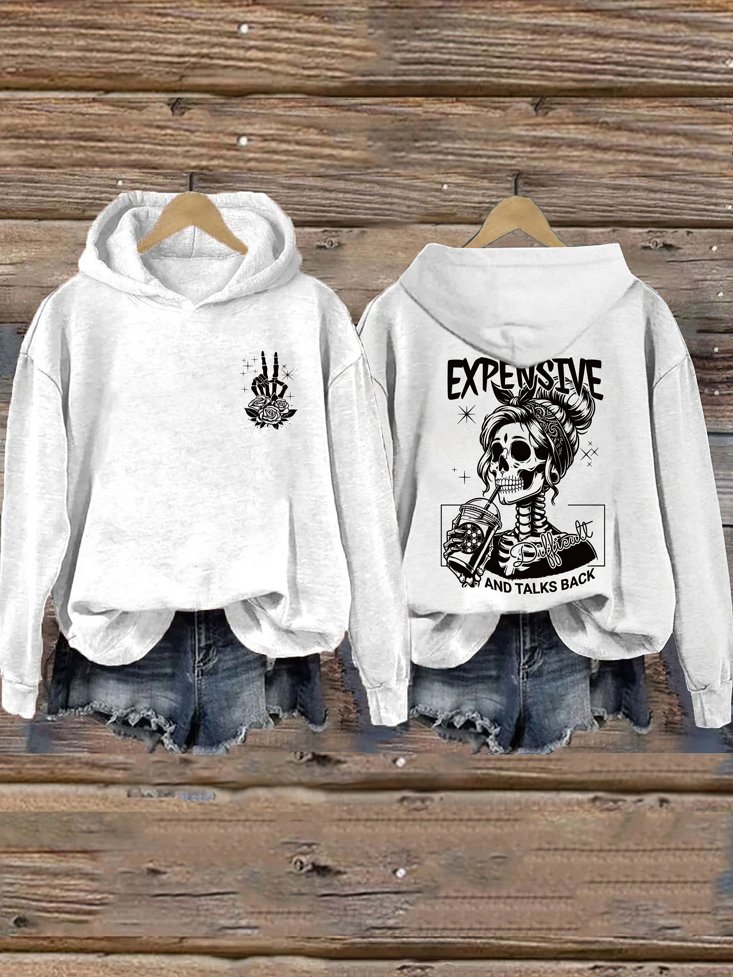 Retro and fun WDNC member printed hooded sweatshirt