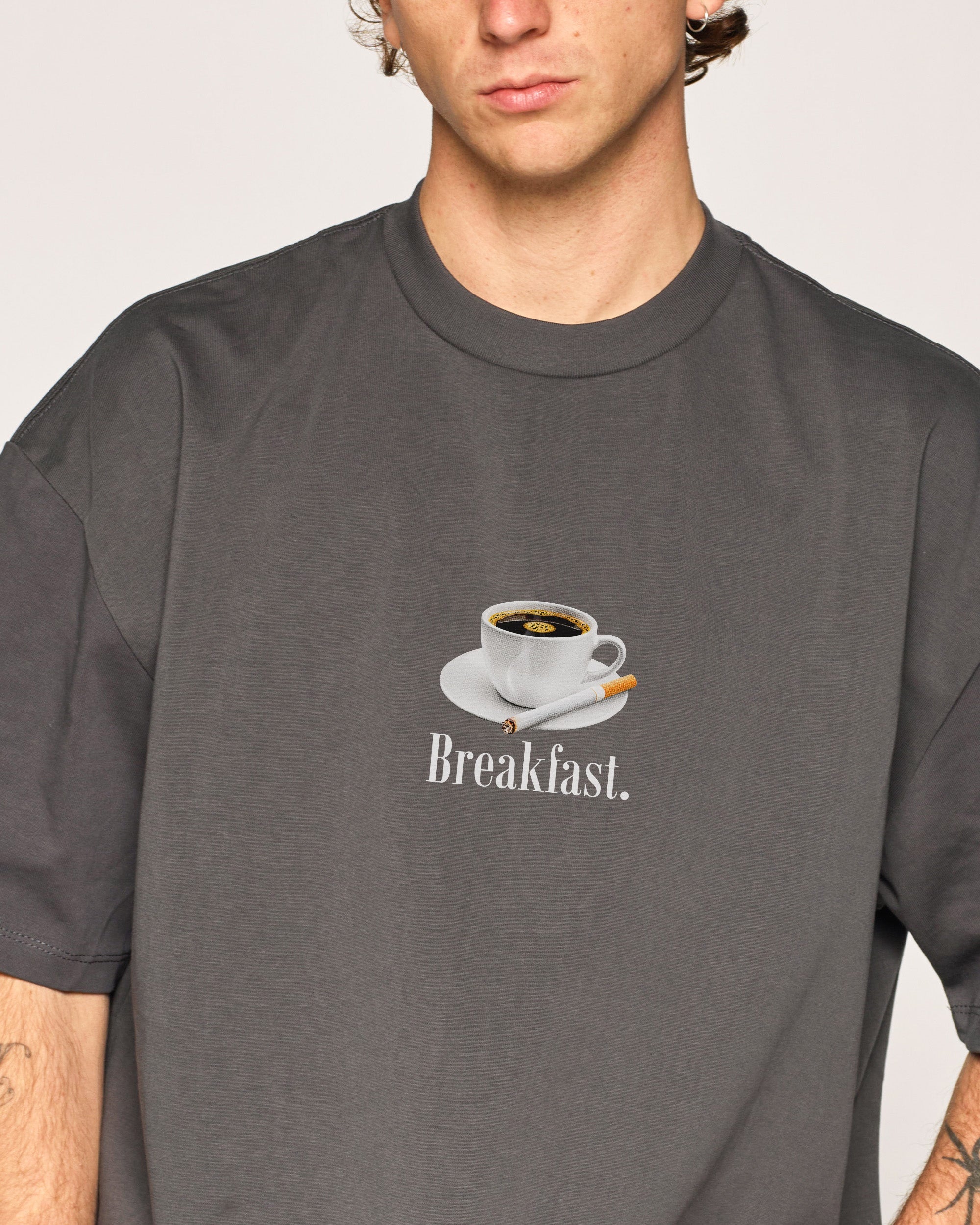 Unisex Breakfast Coffee Oversized Tee