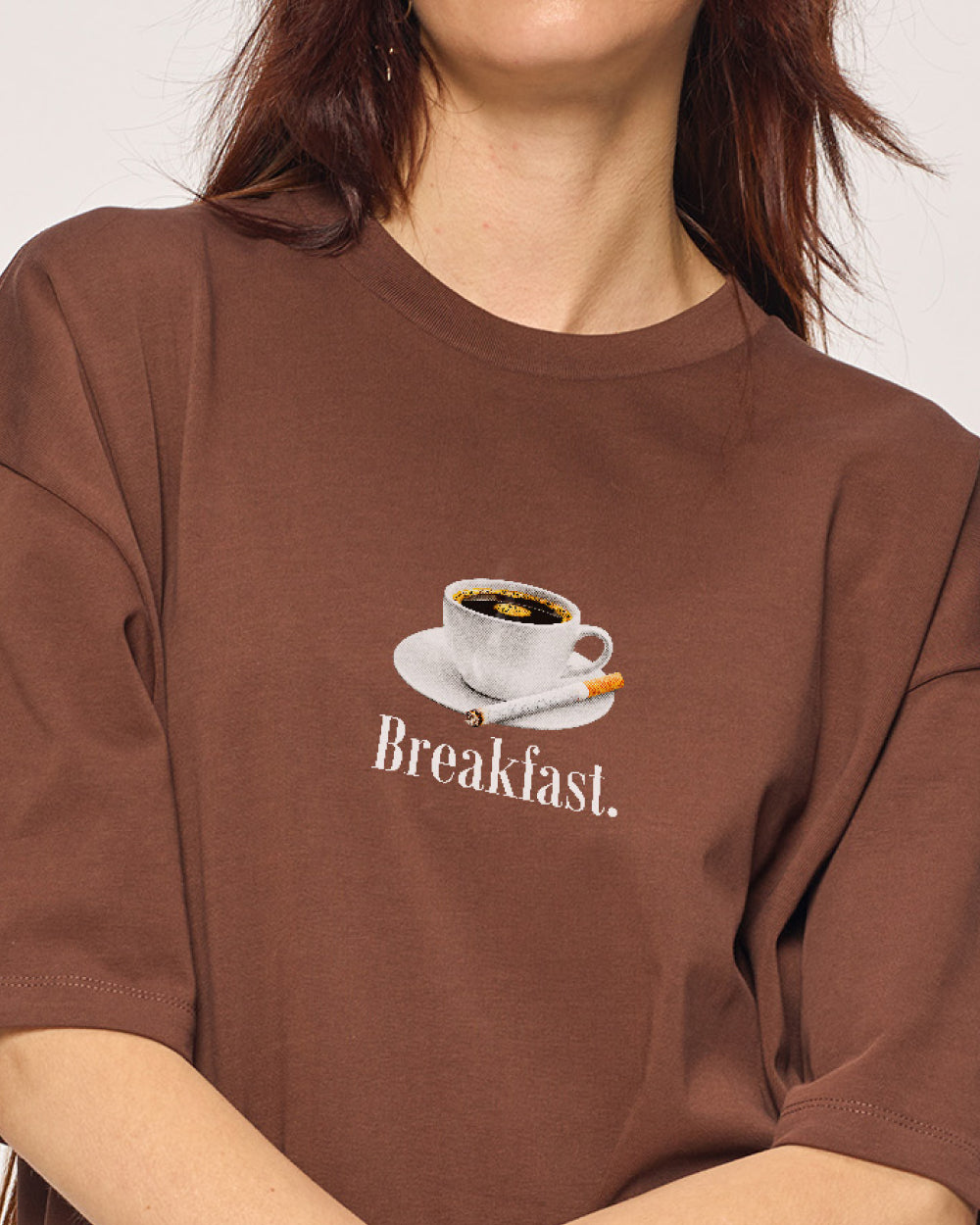 Unisex Breakfast Coffee Oversized Tee