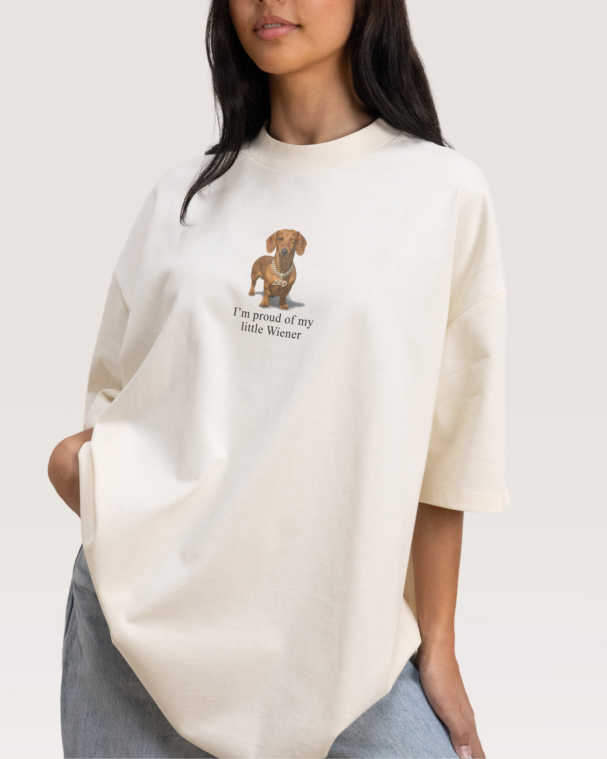 Unisex Little Wiener Oversized Tee