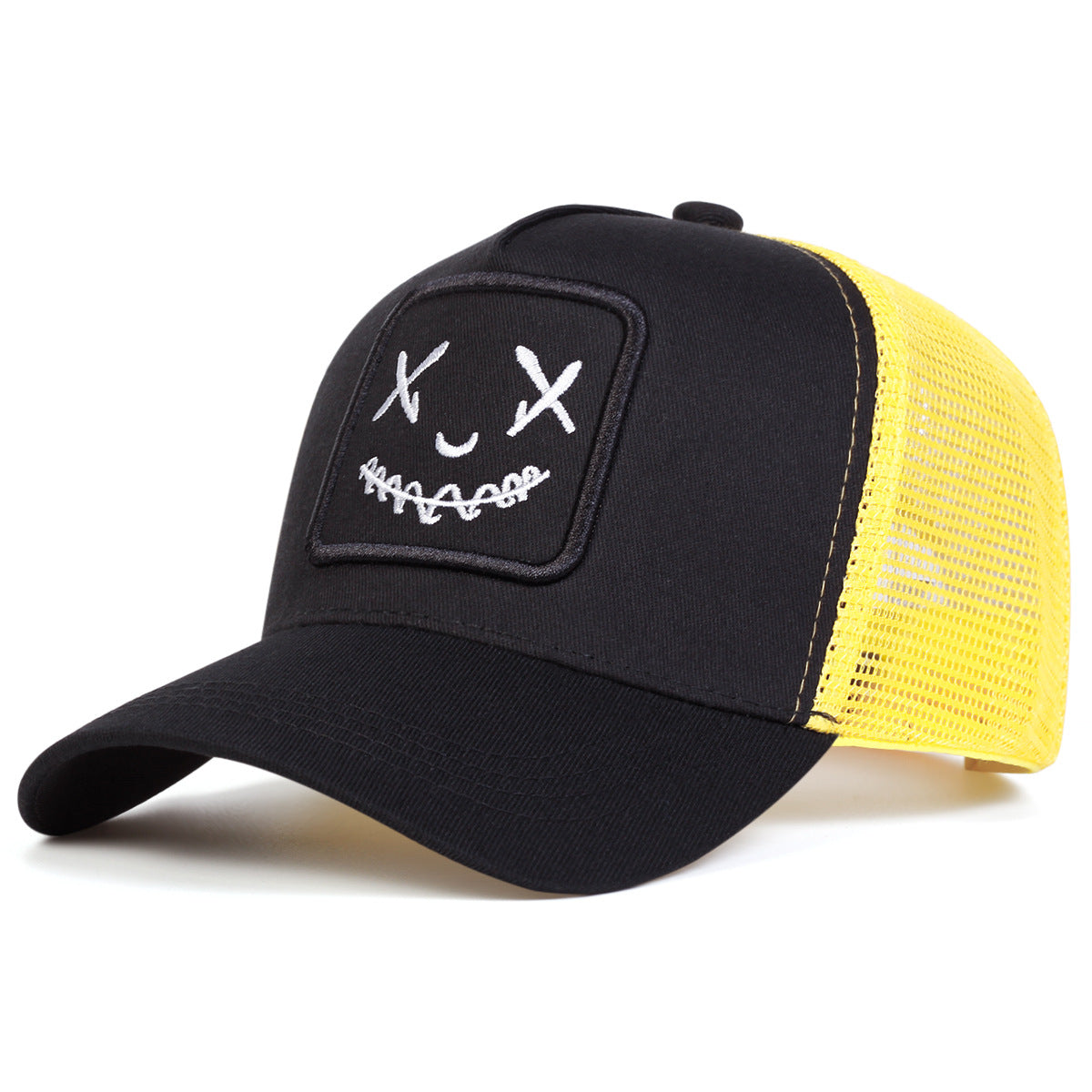 Unisex Cartoon Ghost Face Embroidered Baseball Cap Mesh Hat