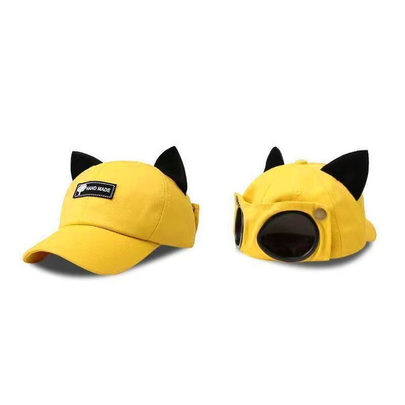 Unisex Style Pilot Baseball Cap Curved Visor Casual Style, Sunshade