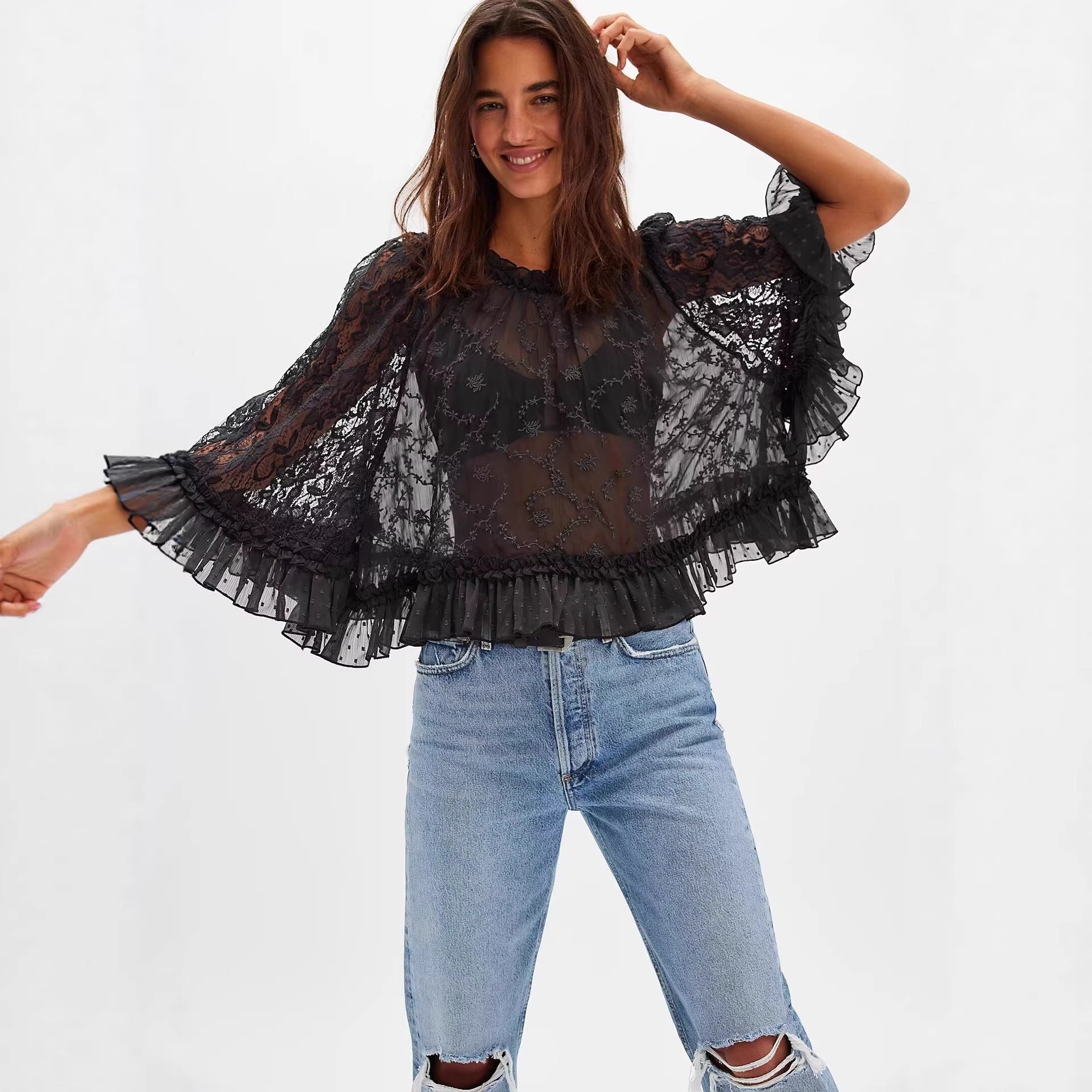 Women's Summer Trendy Lace T-Shirt