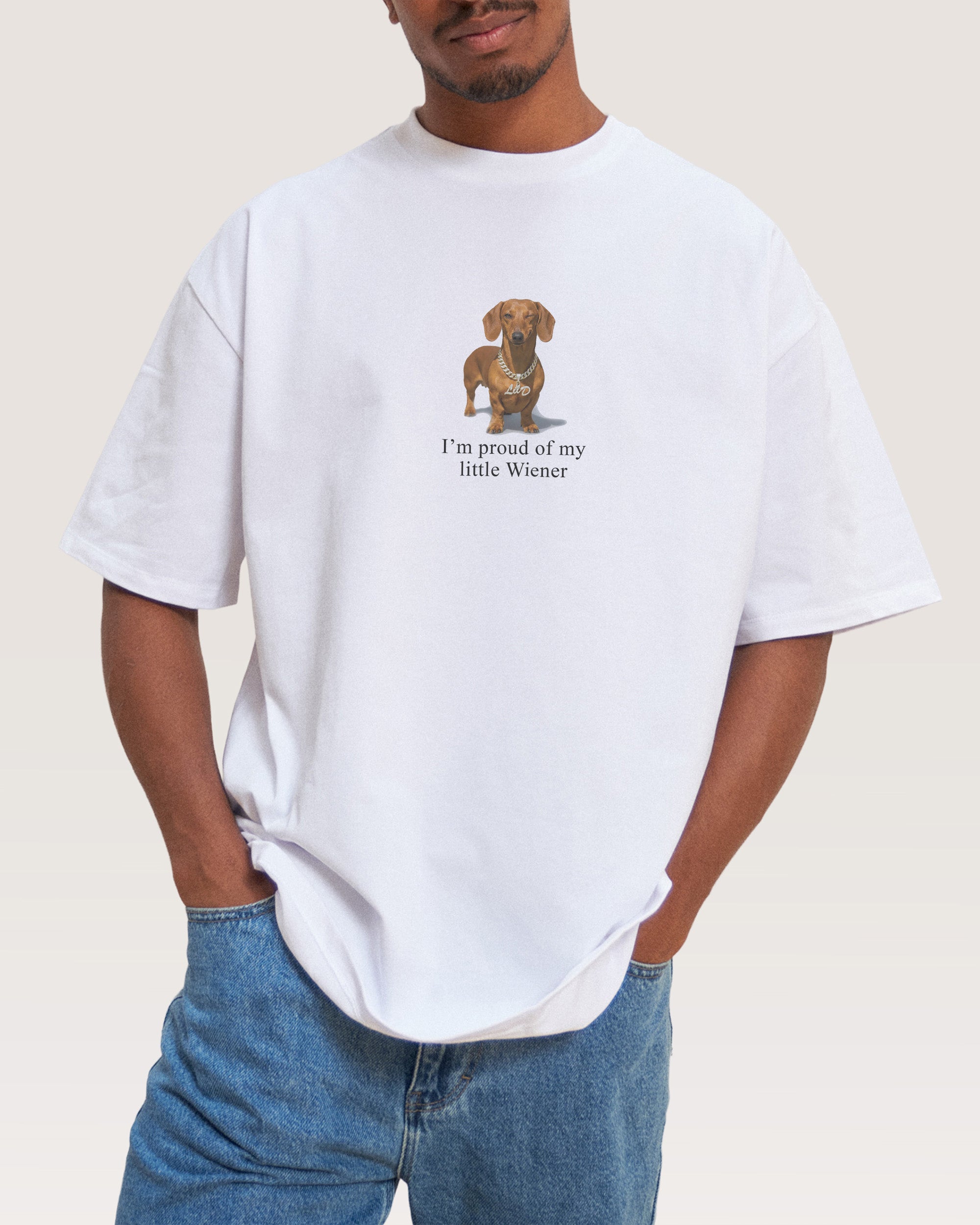 Unisex Little Wiener Oversized Tee