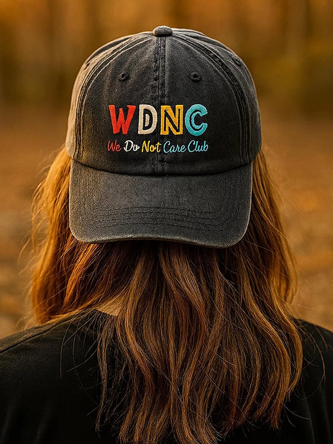 Unisex  Retro Funny WDNC We Do Not Care Club Menopause Perimenopause Print Baseball Cap