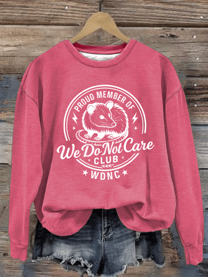 Women's  Retro Funny Proud Member Of  Club We Do Not Care Menopause Perimenopause Print  Sweatshirt
