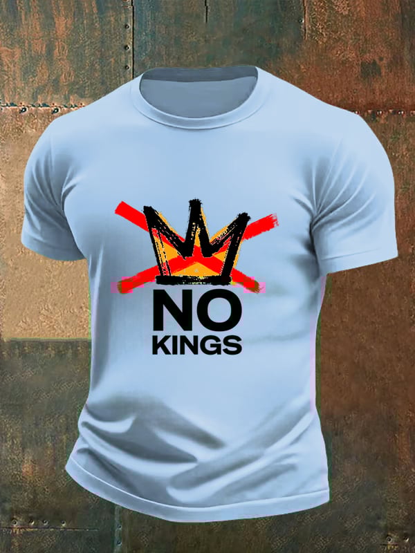 Men's no kings in America print  T-Shirt