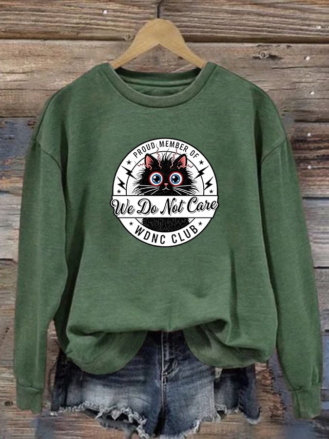 Women's  Retro Funny Proud Member Of Club We Do Not Care Menopause Perimenopause Print Sweatshirt