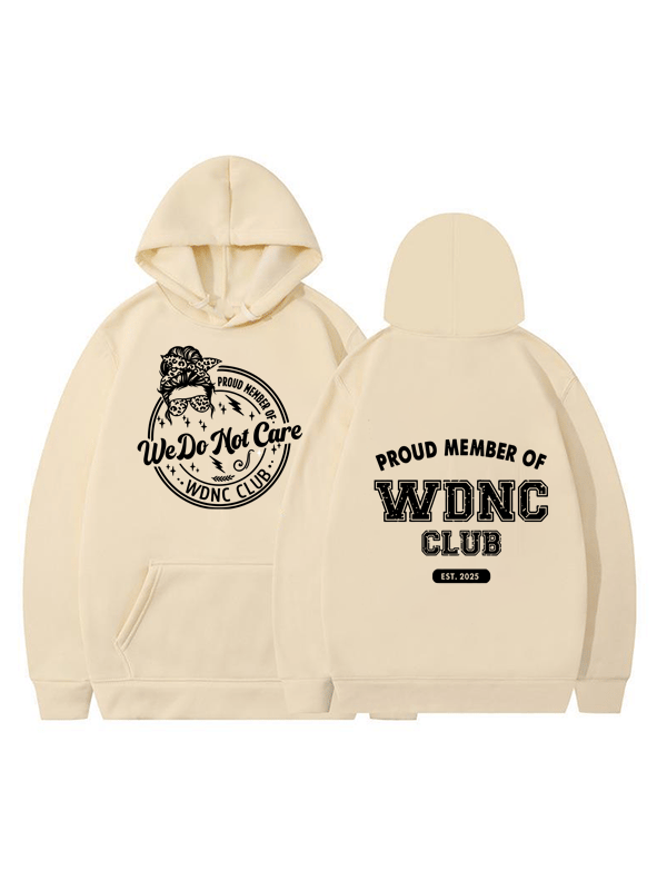 Women's Retro Fun We Don't Care About Menopause Perimenopause Printed Hooded Sweatshirt