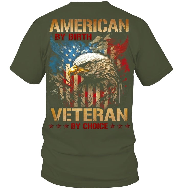 Amercian Veteran Pattern 100&Cotton Print  T-Shirt
