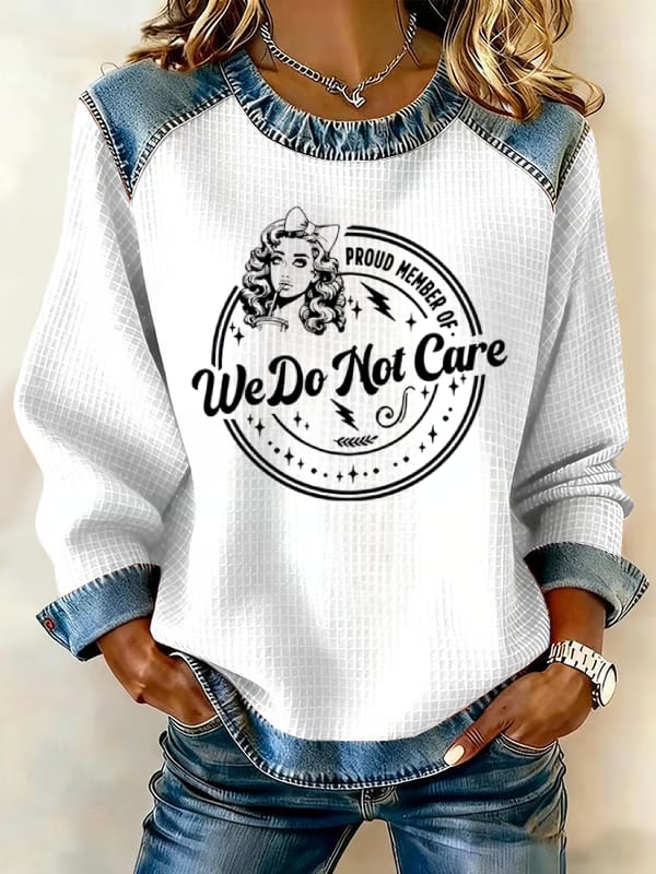 Women's  Retro Funny Proud Member Of Club We Do Not Care Menopause Perimenopause Print  Sweatshirt