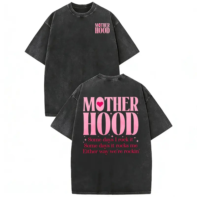 Washed Cotton Mom Life T-Shirt