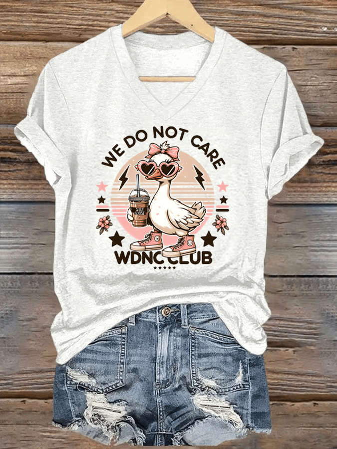 Women's  Retro Funny Proud Member Of  Club We Do Not Care Menopause Perimenopause Print T-Shirt
