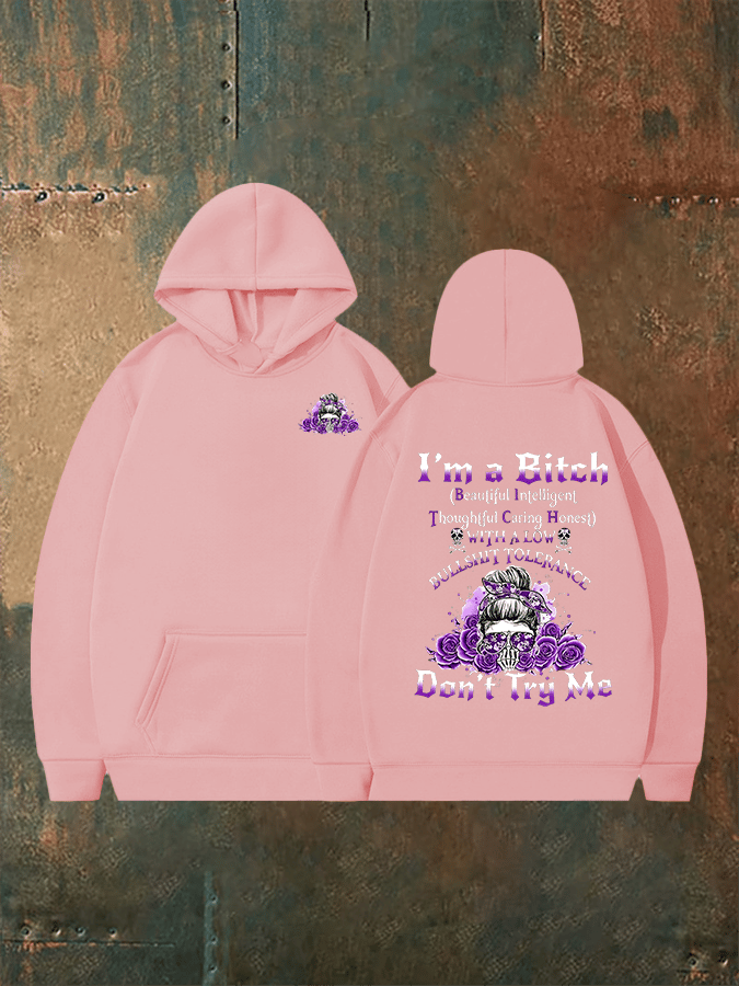 Men's  Don't Try Me  Print Casual  Hoodie