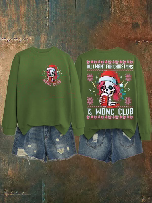 Women's  Retro Funny Proud Member Of Club We Do Not Care Menopause Perimenopause Print   Sweatshirt