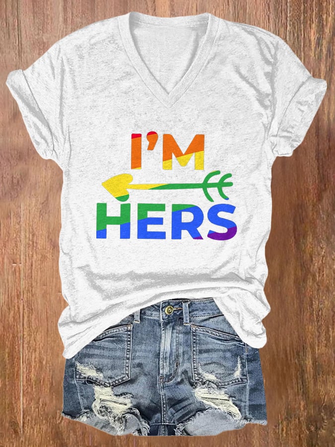 I'm Hers Print Short Sleeve T-Shirt