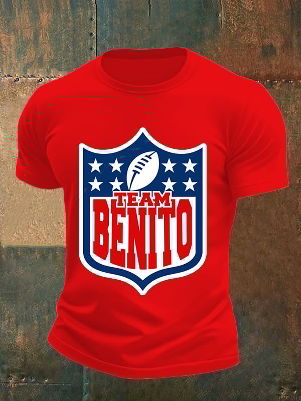 Men's  Team Benito Puerto Rico Print Casual Tee