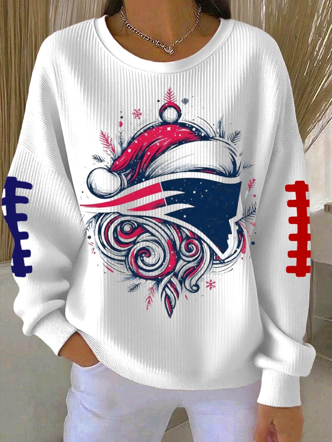 Women's Football Print Casual Sweatshirt