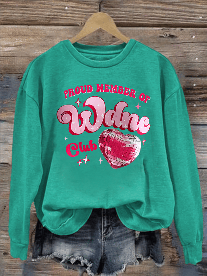 Women's Retro Funny Proud Member Of Club We Do Not Care Menopause Perimenopause Print  Sweatshirt