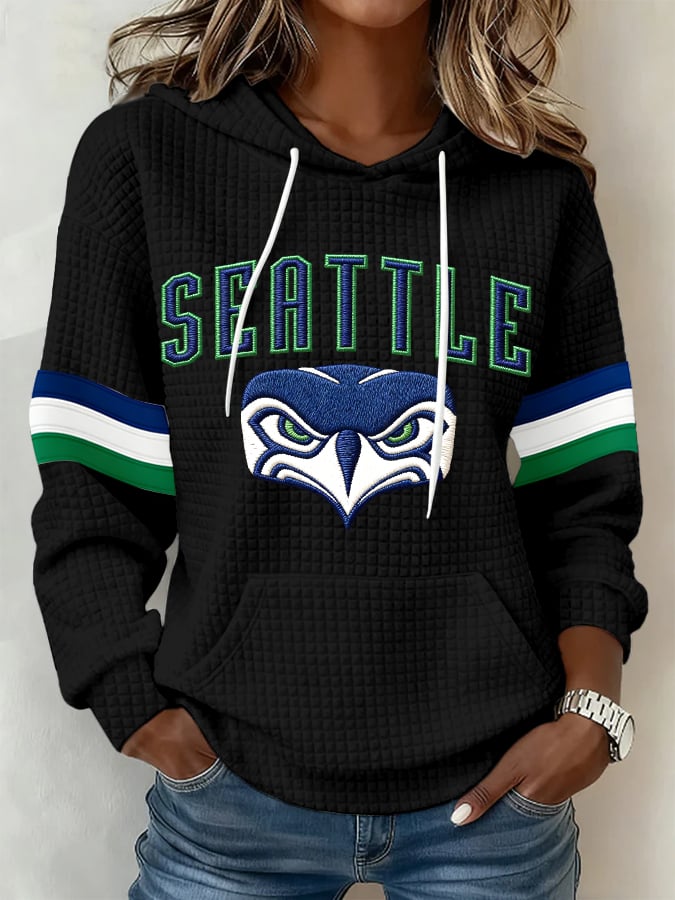 Women's Football Print Casual Sweatshirt