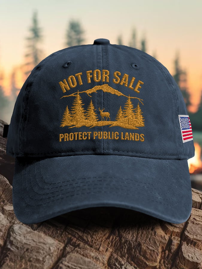 Retro Resist  Not For Sale Protect Public Lands Print Baseball Cap
