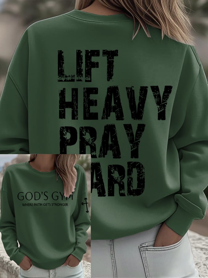 Women's  Gym Faith Print Sweatshirt