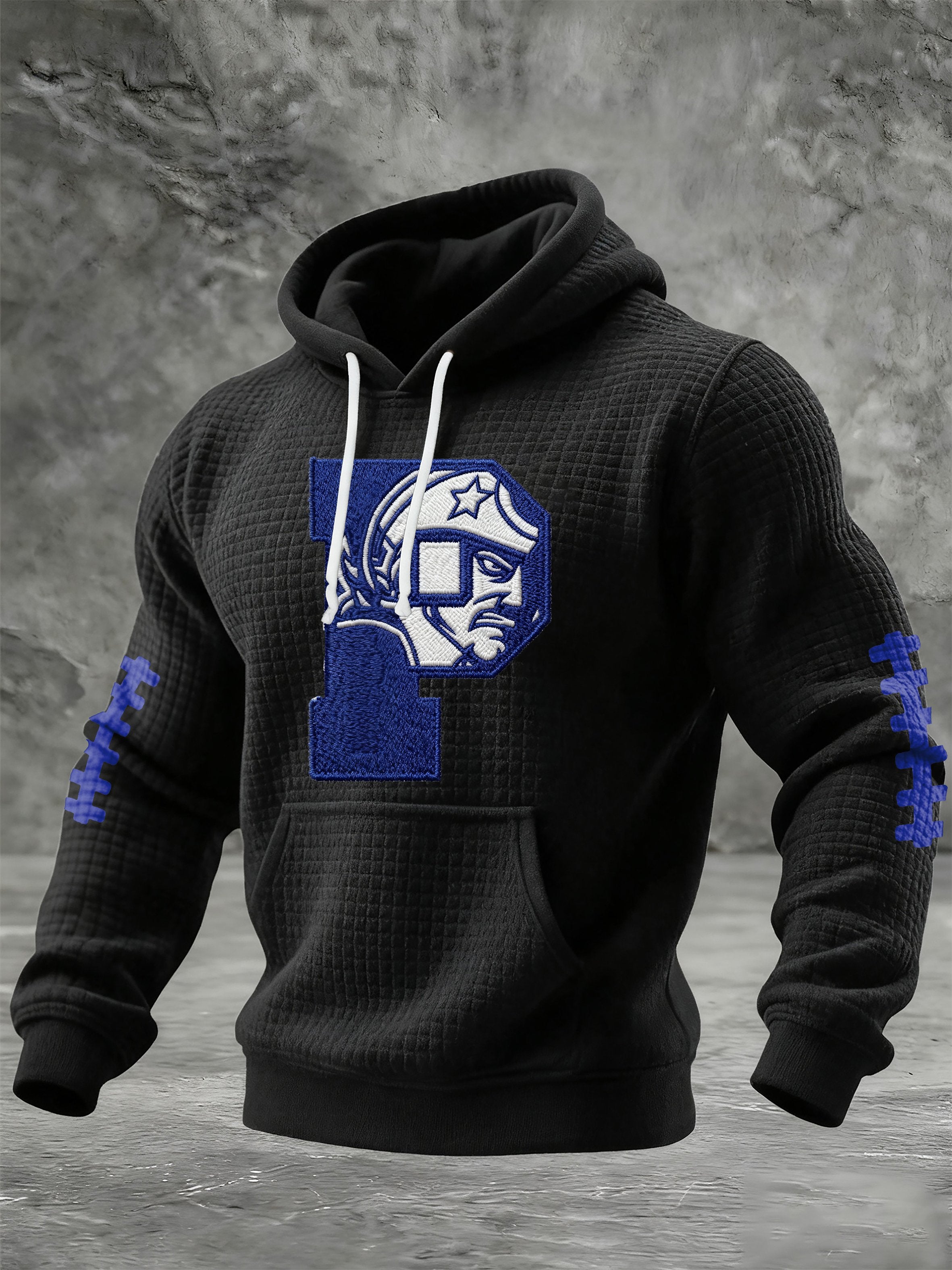 Men'S  Football Printed Hooded Sweatshirt