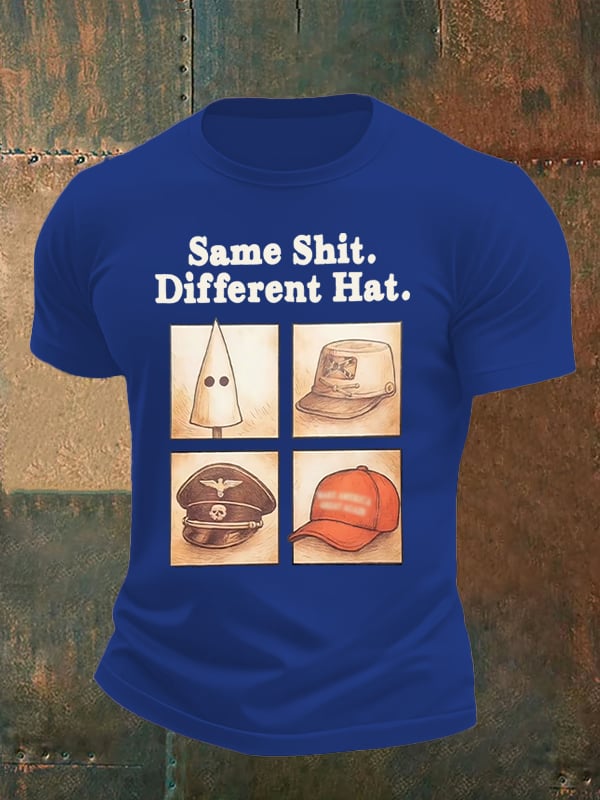 Men's  Same Shit Different Hat  Printed T-Shirt