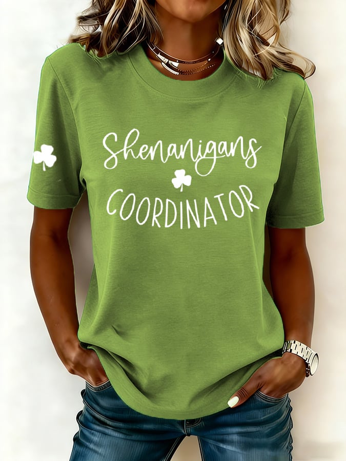 Women's Shenanigans Coordinator Printed Casual T-shirt