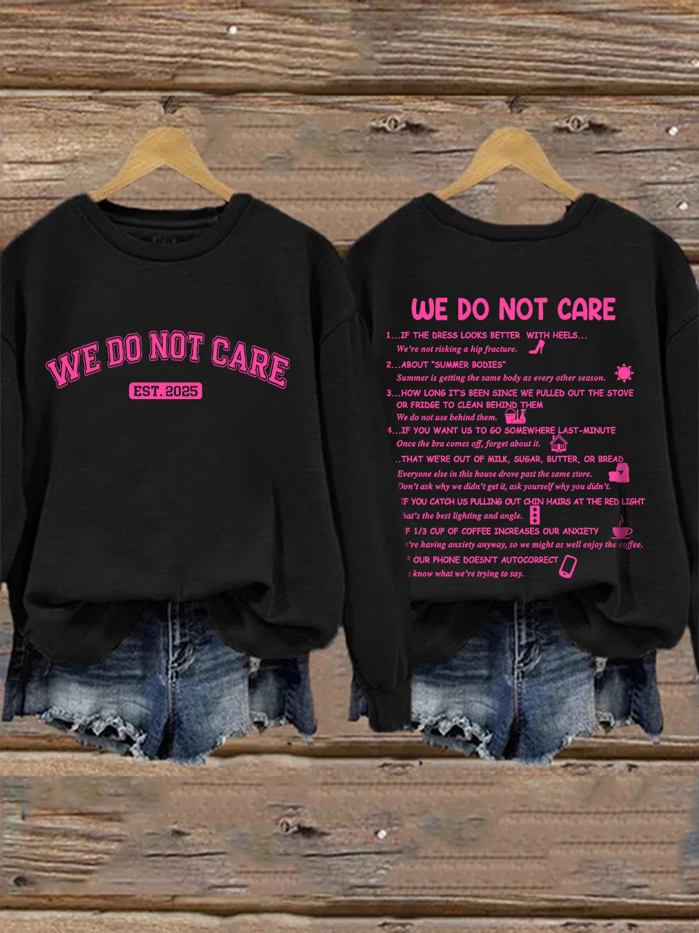 Retro Funny WDNC Menopause Perimenopause Print Sweatshirt
