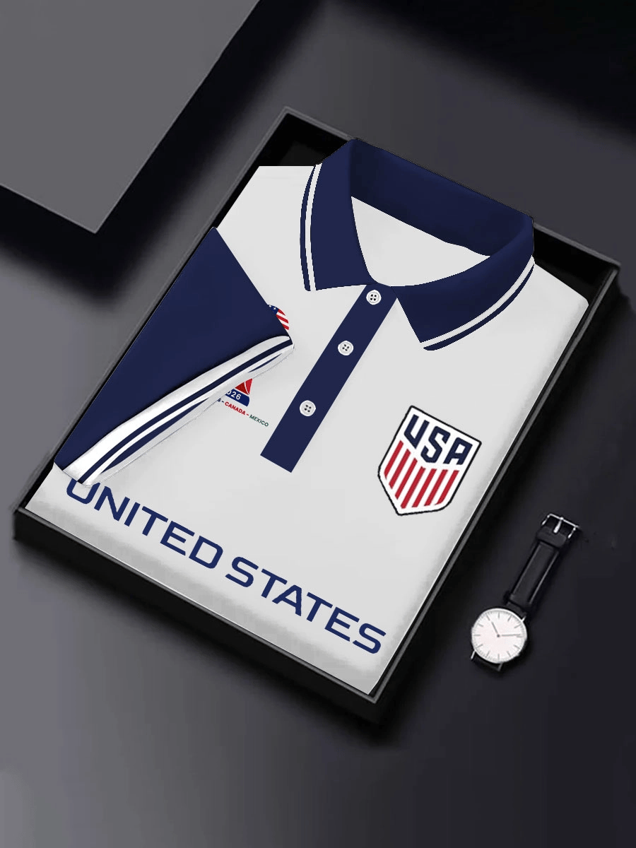 Men's USA Soccer Supporter Print Polo Shirt