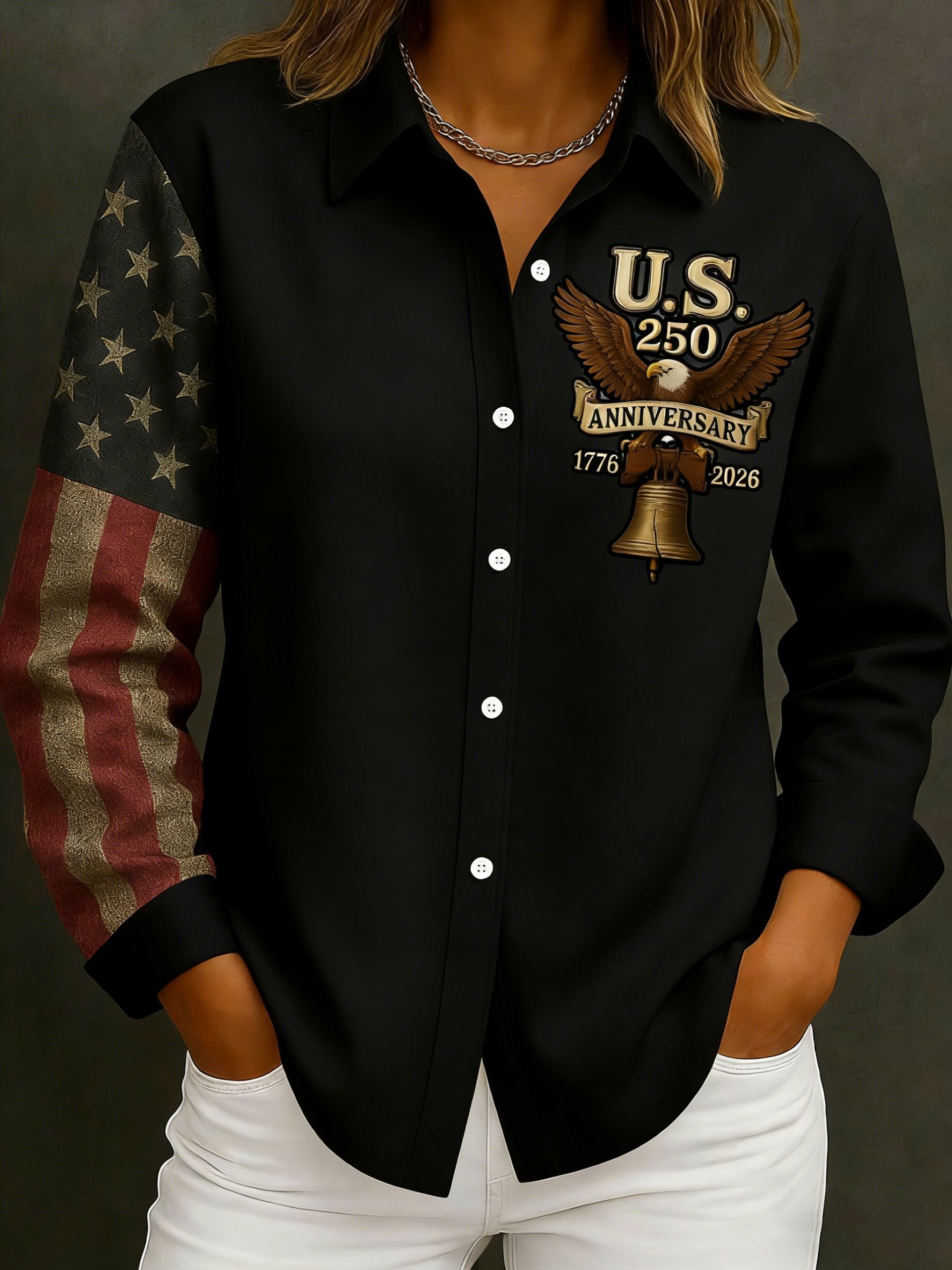 Women's Retro 250th Anniversary Print Shirt