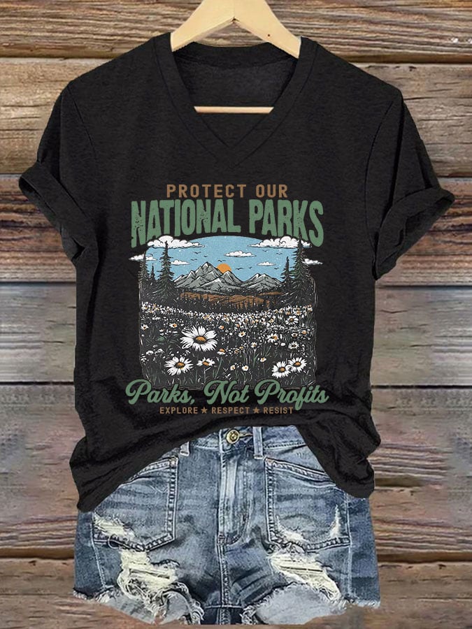 Women's Protect Our National Parks Printed T-shirt