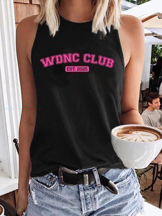 Retro Funny WDNC Club Menopause Perimenopause Print Tops Tank