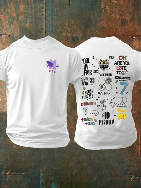 Men's K-pop  Print Casual T-Shirt