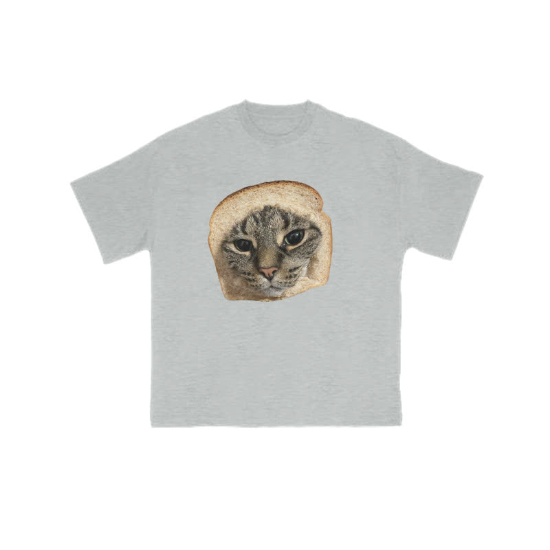Unisex Toast Cat Print T-shirt