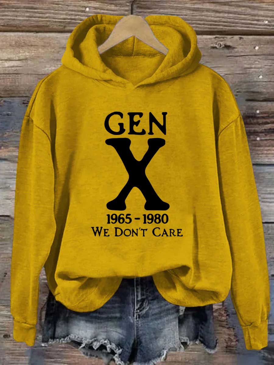 Gen X 1965-1980 We Don't Care Hoodie
