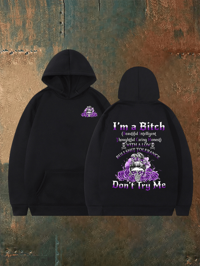 Men's  Don't Try Me  Print Casual  Hoodie