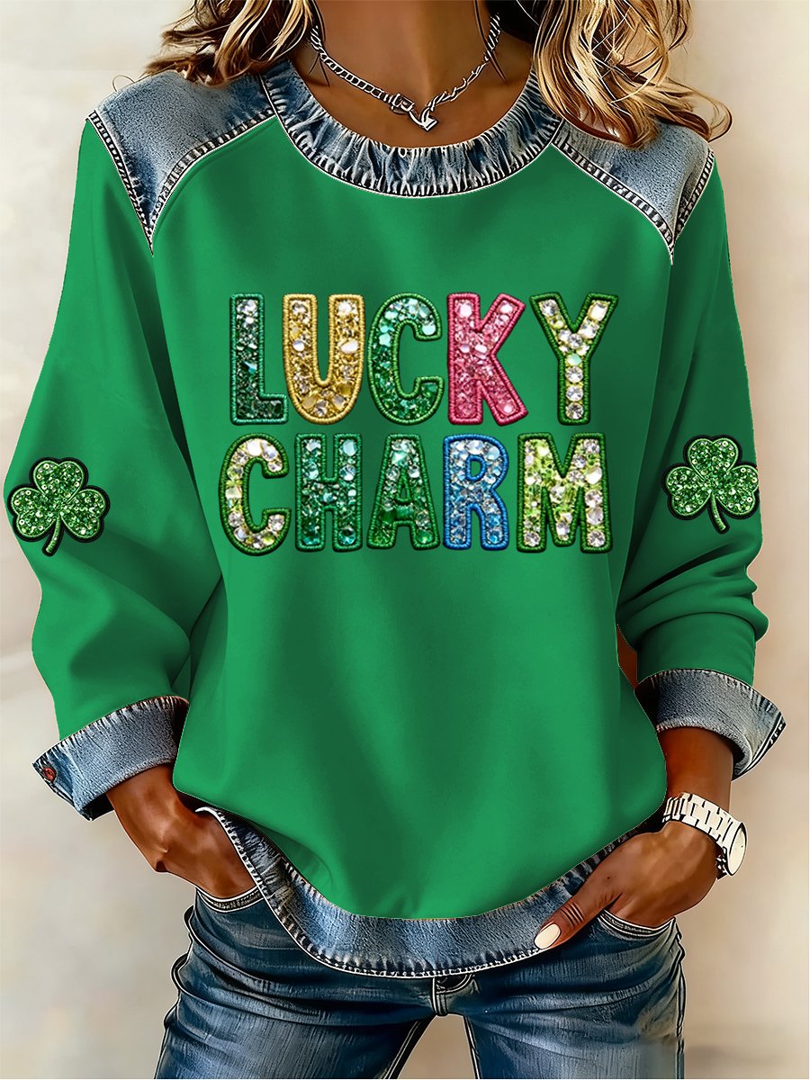 Women's  St. Patrick's Day Printed Casual Sweatshirt