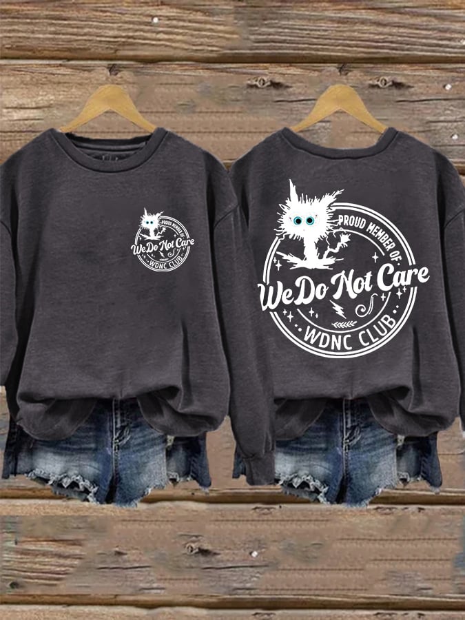 Retro Funny Proud Member Of WDNC Club Menopause Perimenopause Print Sweatshirt