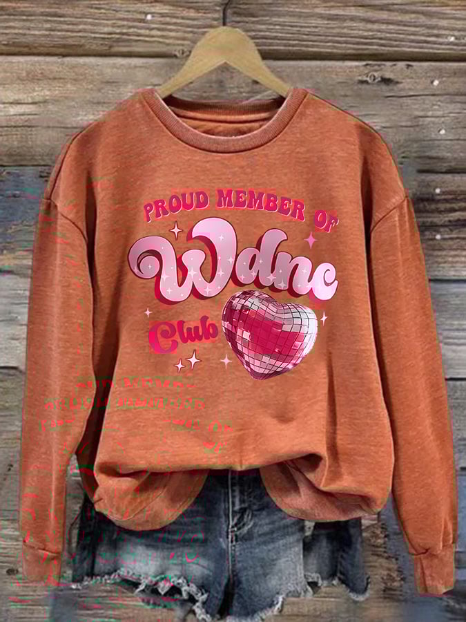 Women's Retro Funny Proud Member Of Club We Do Not Care Menopause Perimenopause Print  Sweatshirt