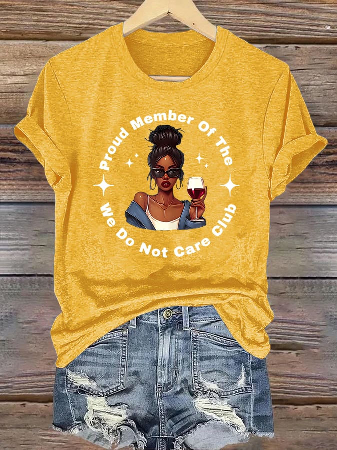 Women's  Retro Funny Proud Member Of Club Menopause Perimenopause Print T-Shirt